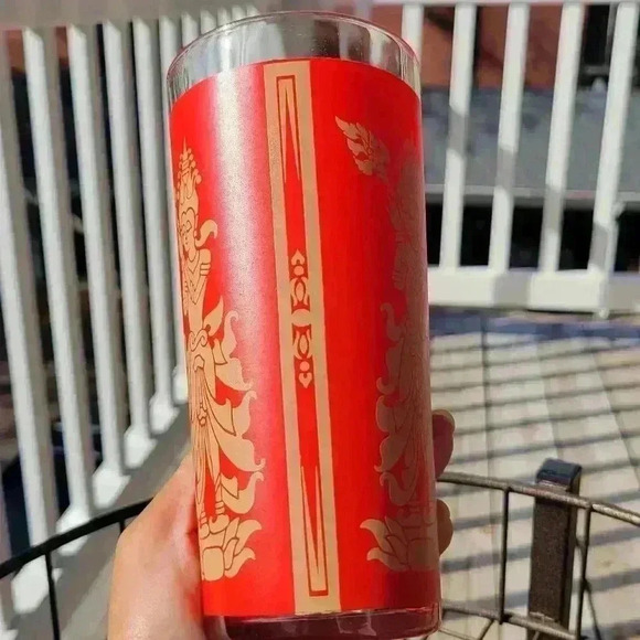 (1) Vintage Culver Mandalay Hindu Goddess Glass Bar Cart Glassware - Picture 8 of 11